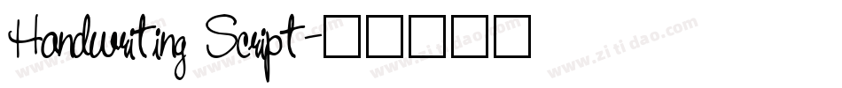 Handwriting Script字体转换